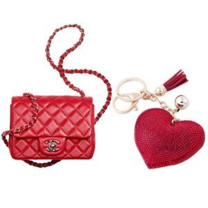 Crystal Heart Key Chain Bag Chain
